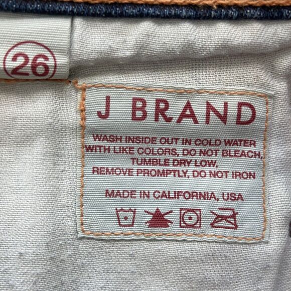 J Brand 914 The Cigarette Straight Leg Dark Vintage Wash Classic Jeans size 26 - Picture 7 of 8